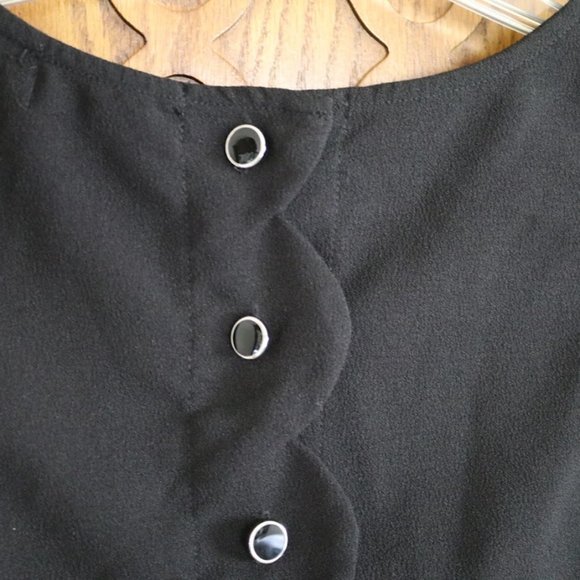 Monteau Scalloped Romper NWOT! - Black, Size S - Picture 11 of 16